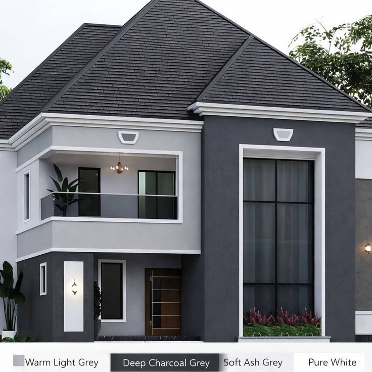 Exterior repaint, grey and white scheme, Benin City