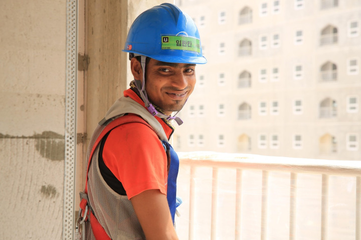 Lagos construction workers on site